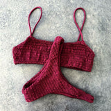 Women Swimwear Push-up Padded Bra Bandage Bikini Set