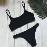Women Swimwear Push-up Padded Bra Bandage Bikini Set