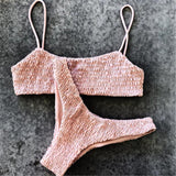 Women Swimwear Push-up Padded Bra Bandage Bikini Set