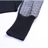 Mesh Patchwork Sexy Transparent Puff Sleeve Women's Polka Dot Bodysuit