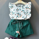 Melario Kids Sets Dot Summer Baby Sleeveless T-Shirt Shorts Suit