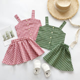 Summer White Shirt + Leopard Cake Skirt 2 Pieces Necklace Sets