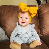Adjustable Big Bow Headwrap Baby Headband Top Knot Headbands
