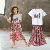 Summer Clothes Sets Baby Girl Short Sleeve Shirt Top+Shorts Suits