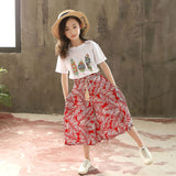 Summer Clothes Sets Baby Girl Short Sleeve Shirt Top+Shorts Suits