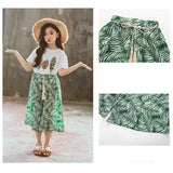 Summer Clothes Sets Baby Girl Short Sleeve Shirt Top+Shorts Suits