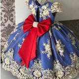 Girls Elegant Princess Party Dress Wedding Gown Vestido Wear