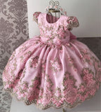 Girls Elegant Princess Party Dress Wedding Gown Vestido Wear