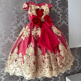 Girls Elegant Princess Party Dress Wedding Gown Vestido Wear