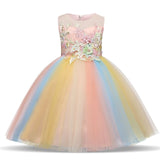 Girls Elegant Princess Party Dress Wedding Gown Vestido Wear