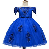 Girls Elegant Princess Party Dress Wedding Gown Vestido Wear