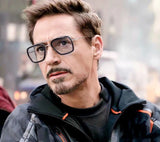 Lentes Tony Stark Kids Sunglasses Alloy Glasses Iron Man Sun Glasses