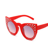 XojoX Kids Sunglasses Girls Diamond Heart Sun Glasses High-grade