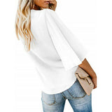 Women Chiffon Button Blouse Shirt Fashion Sexy BatwingSleeve Tops