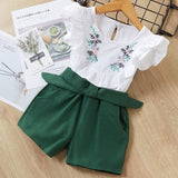 Melario Kids Sets Dot Summer Baby Sleeveless T-Shirt Shorts Suit