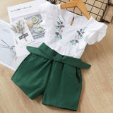 Melario Kids Sets Dot Summer Baby Sleeveless T-Shirt Shorts Suit