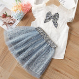 Melario Kids Sets Dot Summer Baby Sleeveless T-Shirt Shorts Suit