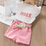 Melario Kids Sets Dot Summer Baby Sleeveless T-Shirt Shorts Suit