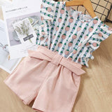 Melario Kids Sets Dot Summer Baby Sleeveless T-Shirt Shorts Suit