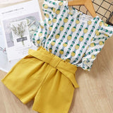 Melario Kids Sets Dot Summer Baby Sleeveless T-Shirt Shorts Suit