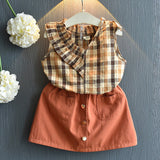 Melario Kids Sets Dot Summer Baby Sleeveless T-Shirt Shorts Suit