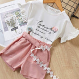 Melario Kids Sets Dot Summer Baby Sleeveless T-Shirt Shorts Suit
