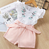 Melario Kids Sets Dot Summer Baby Sleeveless T-Shirt Shorts Suit