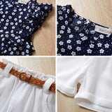 Melario Kids Sets Dot Summer Baby Sleeveless T-Shirt Shorts Suit