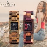 BOBO BIRD 25mm Small Women Watches Wooden Quartz Wrist Watch Best Girlfriend Gifts in wood Box