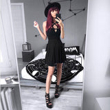 Fitshinling Pentagram Strap Gothic Dress Punk Grunge Sexy