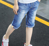 summer children's clothes boys shorts casual curling denim