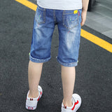 summer children's clothes boys shorts casual curling denim