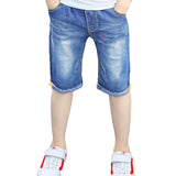 summer children's clothes boys shorts casual curling denim