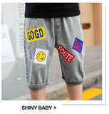 summer children's clothes boys shorts casual curling denim