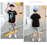 summer children's clothes boys shorts casual curling denim