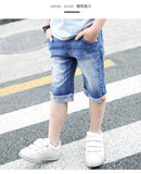 summer children's clothes boys shorts casual curling denim