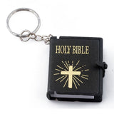 Cute Mini English HOLY BIBLE Religious Christian Cross Keyrings Gift