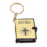Cute Mini English HOLY BIBLE Religious Christian Cross Keyrings Gift