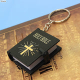 Cute Mini English HOLY BIBLE Religious Christian Cross Keyrings Gift