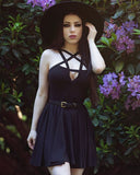 Fitshinling Pentagram Strap Gothic Dress Punk Grunge Sexy
