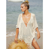 New Knitted Beach Cover Up Women Bikini Swimsuit Cover Up