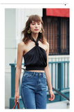 AEL Sexy Halter Neck Crop Women Sleeveless Backless Short Tops