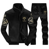 Winter Tracksuits Men Set Thick Fleece Hoodies & Pants Suit