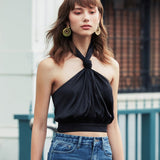 AEL Sexy Halter Neck Crop Women Sleeveless Backless Short Tops