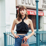 AEL Sexy Halter Neck Crop Women Sleeveless Backless Short Tops