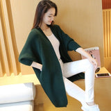 Long Cardigan Women Autumn Bat Sleeve Knitted Plus size Sweater