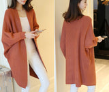 Long Cardigan Women Autumn Bat Sleeve Knitted Plus size Sweater