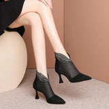 Women's Mesh High Heels Shoes Fashion Pumps Comfort Sandals Boots