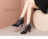 Women's Mesh High Heels Shoes Fashion Pumps Comfort Sandals Boots