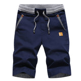 New Summer Men cotton beach elastic waist casual shorts